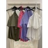 Overal elegantní krátký bez rukávů dámský (uni S/M) MODA ITALY IMM200493/DR (Velikost S/M/L, Barva bílá)