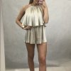 Overal elegantní krátký bez rukávů dámský (uni S/M) MODA ITALY IMM200493/DR (Velikost S/M/L, Barva bílá)