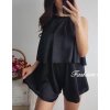 Overal elegantní krátký bez rukávů dámský (uni S/M) MODA ITALY IMM200493/DR (Velikost S/M/L, Barva bílá)