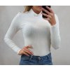 Body elegantní dlouhý rukáv dámské (UNI S/M) ITALSKÁ MÓDA IMM201119/DR (Velikost S/M/L, Barva tmavě béžová)