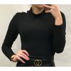 Body elegantní dlouhý rukáv dámské (UNI S/M) ITALSKÁ MÓDA IMM201119/DR (Velikost S/M/L, Barva tmavě béžová)