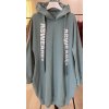 Šaty mikinové dlouhý rukáv dámské (UNI S/M) ITALSKÁ MÓDA IMM20812/DR (Velikost S/M/L, Barva bílá)
