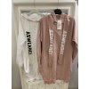 Šaty mikinové dlouhý rukáv dámské (UNI S/M) ITALSKÁ MÓDA IMM20812/DR (Velikost S/M/L, Barva bílá)