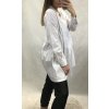 košile prodloužená dlouhý rukáv dámské (S/M ONE SIZE) ITALSKÁ MÓDA IMM200001/DR (Velikost S/M/L, Barva bílá)