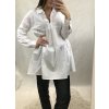 košile prodloužená dlouhý rukáv dámské (S/M ONE SIZE) ITALSKÁ MÓDA IMM200001/DR (Velikost S/M/L, Barva bílá)