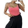 Tílko body dámské na ramínka  (uni s/m) ITALSKá MóDA IMM20625/DR (Velikost S/M/L, Barva bílá)