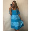 Šaty letní krajkové krátký rukáv dámské (S/M ONE SIZE) ITALSKÁ MÓDA IMM21738/DR (Velikost S/M/L, Barva světle modrá)