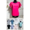 Tričko krátký rukáv krajkové dámské (S/M ONE SIZE) ITALSKÁ MÓDA IMM21A0443/DR (Velikost S/M/L, Barva bílá)