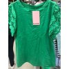 Tričko krátký rukáv krajkové dámské (S/M ONE SIZE) ITALSKÁ MÓDA IMM21A0443/DR (Velikost S/M/L, Barva bílá)
