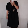 Šaty letní krátký rukáv dámské nadrozměrné (XL/6XL ONE SIZE) ITALSKÁ MÓDA IMM211128/DR (Velikost XL-6XL, Barva červená cihlová)