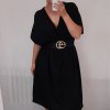 Šaty letní krátký rukáv dámské nadrozměrné (XL/6XL ONE SIZE) ITALSKÁ MÓDA IMM211128/DR (Velikost XL-6XL, Barva červená cihlová)