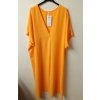 Šaty letní krátký rukáv dámské nadrozměrné (XL/6XL ONE SIZE) ITALSKÁ MÓDA IMM211128/DR (Velikost XL-6XL, Barva červená cihlová)