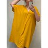 Šaty letní krátký rukáv dámské nadrozměrné (XL/6XL ONE SIZE) ITALSKÁ MÓDA IMM211128/DR (Velikost XL-6XL, Barva červená cihlová)