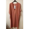 Šaty letní krátký rukáv dámské nadrozměrné (XL/6XL ONE SIZE) ITALSKÁ MÓDA IMM211128/DR (Velikost XL-6XL, Barva červená cihlová)