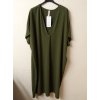 Šaty letní krátký rukáv dámské nadrozměrné (XL/6XL ONE SIZE) ITALSKÁ MÓDA IMM211128/DR (Velikost XL-6XL, Barva červená cihlová)