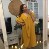 Šaty letní krátký rukáv dámské nadrozměrné (XL/6XL ONE SIZE) ITALSKÁ MÓDA IMM211128/DR (Velikost XL-6XL, Barva červená cihlová)