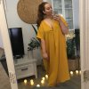 Šaty letní krátký rukáv dámské nadrozměrné (XL/6XL ONE SIZE) ITALSKÁ MÓDA IMM211128/DR (Velikost XL-6XL, Barva červená cihlová)