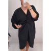 Šaty dlouhý rukáv dámské oversize (XL/4XL ONE SIZE) ITALSKÁ MÓDA IMM21102/DR (Velikost XL-4XL, Barva zelená)