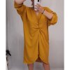 Šaty dlouhý rukáv dámské oversize (XL/4XL ONE SIZE) ITALSKÁ MÓDA IMM21102/DR (Velikost XL-4XL, Barva zelená)