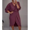 Šaty dlouhý rukáv dámské oversize (XL/4XL ONE SIZE) ITALSKÁ MÓDA IMM21102/DR (Velikost XL-4XL, Barva zelená)