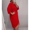 Šaty dlouhý rukáv dámské oversize (XL/4XL ONE SIZE) ITALSKÁ MÓDA IMM21102/DR (Velikost XL-4XL, Barva zelená)