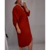 Šaty dlouhý rukáv dámské oversize (XL/4XL ONE SIZE) ITALSKÁ MÓDA IMM21102/DR (Velikost XL-4XL, Barva zelená)