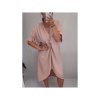 Šaty dlouhý rukáv dámské oversize (XL/4XL ONE SIZE) ITALSKÁ MÓDA IMM21102/DR (Velikost XL-4XL, Barva zelená)