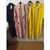 Šaty dlouhé letní košilové krátký rukáv dámské oversize (2XL/4XL ONE SIZE) ITALSKÁ MÓDA IMM2153076MS (Barva Černá)