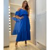 Šaty dlouhé letní carmen přes ramena dámské (S/M ONE SIZE) ITALSKÁ MÓDA IMM21723/DR (Velikost S/M/L, Barva zelená khaki)