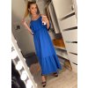 Šaty dlouhé letní carmen přes ramena dámské (S/M ONE SIZE) ITALSKÁ MÓDA IMM21723/DR (Velikost S/M/L, Barva zelená khaki)