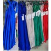 Šaty dlouhé saténové na ramínka letní dámské (S/M ONE SIZE) ITALSKÁ MÓDA IMM21980/DR (Velikost S/M/L, Barva růžová starorůžová)