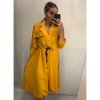 Šaty elegantní košilové 3/4 dlouhý rukáv dámské (UNI S/M) ITALSKÁ MÓDA IMM21903/DR (Velikost S/M/L, Barva Černá)