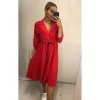 Šaty elegantní košilové 3/4 dlouhý rukáv dámské (UNI S/M) ITALSKÁ MÓDA IMM21903/DR (Velikost S/M/L, Barva Černá)