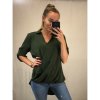 Košile/halenka 3/4 rukáv dámská oversize (S/M ONE SIZE) ITALSKá MóDA IMM21103/DR