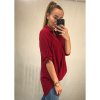 Košile/halenka 3/4 rukáv dámská oversize (S/M ONE SIZE) ITALSKá MóDA IMM21103/DR
