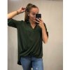 Košile/halenka 3/4 rukáv dámská oversize (S/M ONE SIZE) ITALSKá MóDA IMM21103/DR