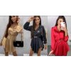 Šaty košilové elegantní saten s páskem dlouhý rukáv dámské (S/M ONE SIZE) ITALSKÁ MÓDA IMM22025 (Velikost S/M/L, Barva Černá)