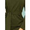 209-5 Šaty se širokým svázaným pásem - KHAKI
 NMC-209-5 (Velikost S, Barva _barva viz foto)