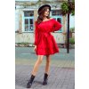 265-4 DAISY Šaty s volánkami - ČERVENÉ
 NMC-265-4 (Velikost XS, Barva _barva viz foto)