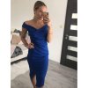 Šaty elegantní společenské na ramínka dámské(uni s/m) ITALSKÁ MÓDA IM319904 (Barva červená)