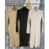 Šaty úpletové prodoužené teplé dlouhý rukáv dámské (S/M ONE SIZE) ITALSKÁ MÓDA IMMF21NC346/DR (Velikost S/M/L, Barva hnědá)