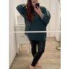Tunika/halenka dlouhý rukáv dámská nadrozměr  (3XL/4XL ONE SIZE) ITALSKÁ MÓDA IMWQ21223 (Velikost 3XL/4XL, Barva Černá)