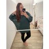 Tunika/halenka dlouhý rukáv dámská nadrozměr  (3XL/4XL ONE SIZE) ITALSKÁ MÓDA IMWQ21223 (Velikost 3XL/4XL, Barva Černá)