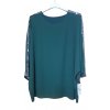 Tunika/halenka dlouhý rukáv dámská nadrozměr  (3XL/4XL ONE SIZE) ITALSKÁ MÓDA IMWQ21223 (Velikost 3XL/4XL, Barva Černá)