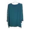 Tunika/halenka dlouhý rukáv dámská nadrozměr  (3XL/4XL ONE SIZE) ITALSKÁ MÓDA IMWQ21223 (Velikost 3XL/4XL, Barva Černá)