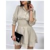 Šaty košilové 3/4 dlouhý rukáv dámské (S/M ONE SIZE) ITALSKá MóDA IMWD212596 starorůžová