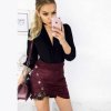 Sukňa krátka dámska (s-xl) AFASHION AF18001 (Velikost XL, Barva hnědá)