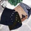 Sukňa krátka dámska (s-xl) AFASHION AF18001 (Velikost XL, Barva hnědá)