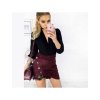 Sukňa krátka dámska (s-xl) AFASHION AF18001 (Velikost XL, Barva hnědá)