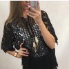 Tričko pletené krátký rukáv dámské (uni S/M) TURECKÁ MODA IM919SA10 (Barva bílá)